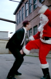 Santa kicks crotch